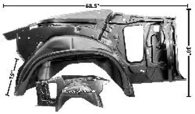 GLA1417C Repair Panels Quarter Frame Passenger Side