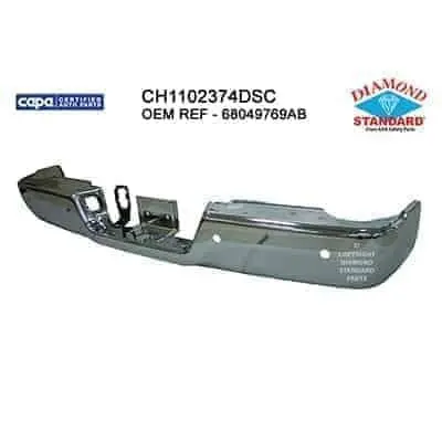 CH1102374DSC Rear Bumper Face Bar