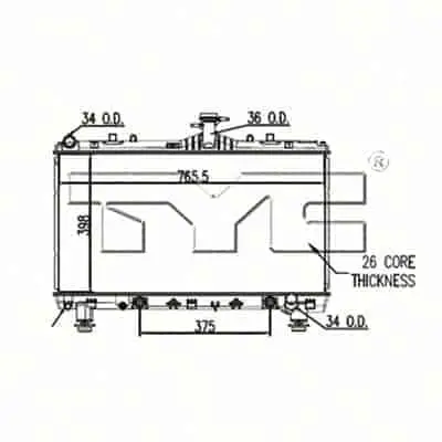 RAD13341 Cooling System Radiator