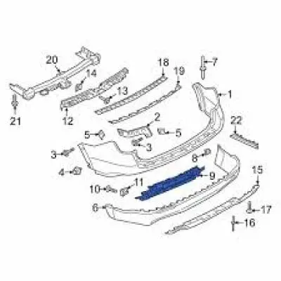FO1170162C Rear Bumper Cover Impact Absorber