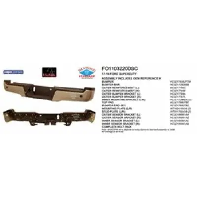 FO1103220DSC Rear Bumper Assembly