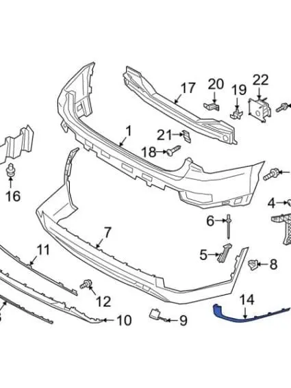HY1046125C Front Driver Side Bumper Cover Molding