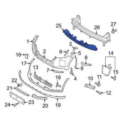 HY1070200C Front Bumper Impact Absorber