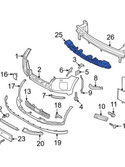 HY1070202C Front Bumper Impact Absorber