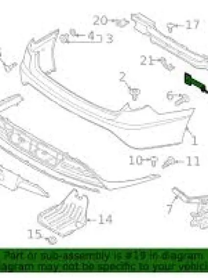 HY1167138 Passenger Side Rear Bumper Bracket
