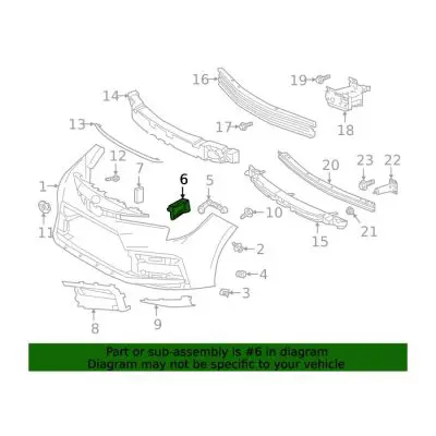 TO1088125 Front Driver Side Bumper Seal