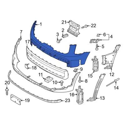 KI1014122 Front Upper Bumper Cover