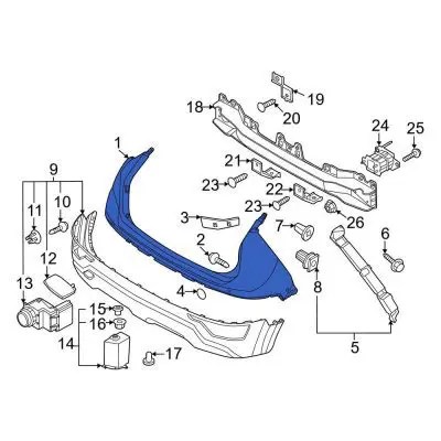 KI1014125 Front Upper Bumper Cover
