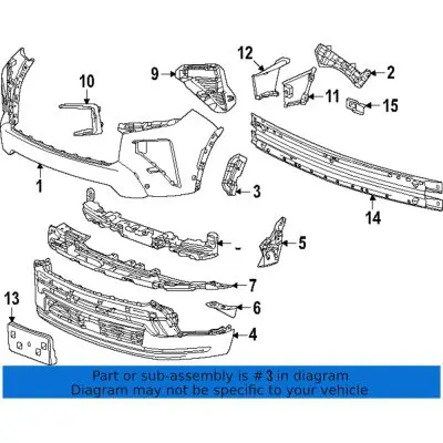 GM1039318 Passenger Side Front Bumper Insert