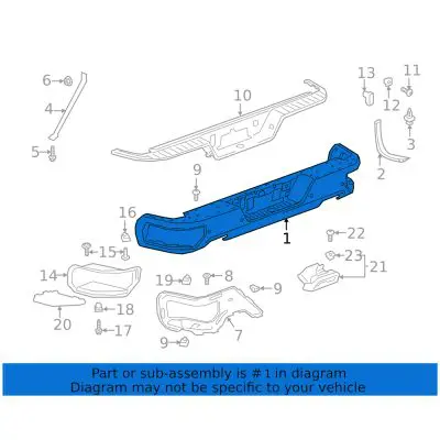 GM1103230DSC Rear Bumper Assembly