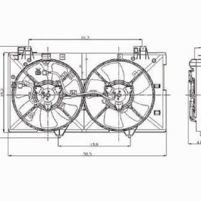 MA3115128 Dual Radiator Fan Assembly