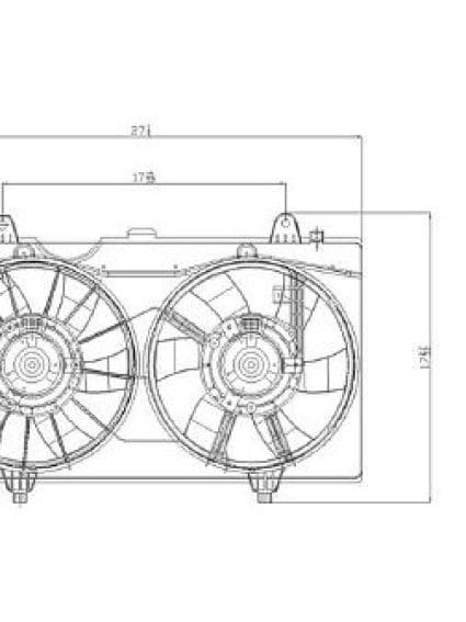 NI3117101 Radiator Fan Motor Assembly