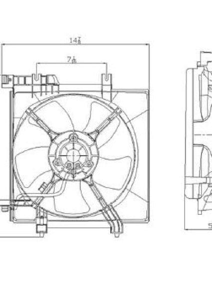 SU3115115 Radiator Fan Assembly