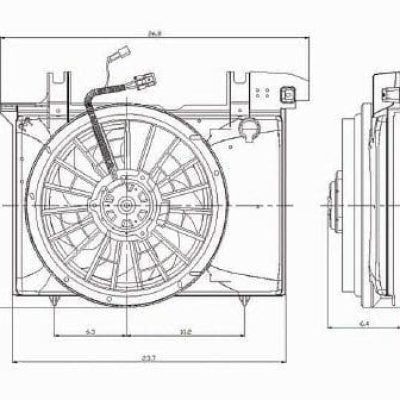 VO3117104 Cooling System Fan Radiator Assembly