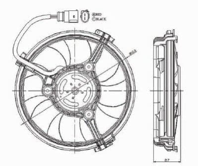 VW3115105 Front Fan Assembly