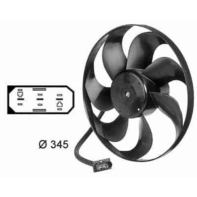 VW3117105 Front Fan Assembly