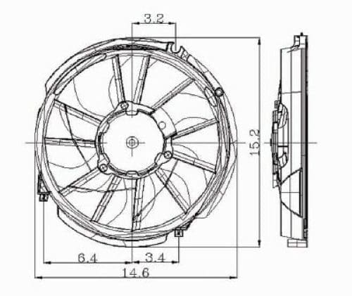 FO3115107 Cooling System Fan Radiator FO3115107 Cooling System Fan Radiator