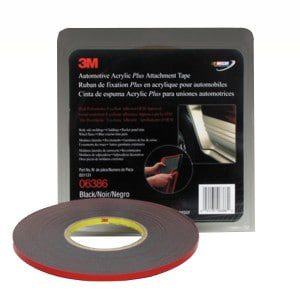 3M Automotive Acrylic Plus Attachment Tape 06382, black, 1/2 in x 20 yd, 45 mil 3M Automotive Acrylic Plus Attachment Tape 06382, black, 1/2 in x 20 yd, 45 mil