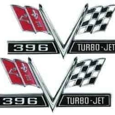 GLAEM4220 Emblem Fender Crossed Flags