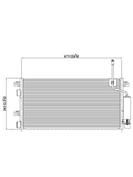 CNDDPI3674 A/C Condenser