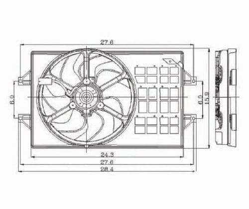 CH3115121 Radiator Fan Assembly CH3115121 Radiator Fan Assembly