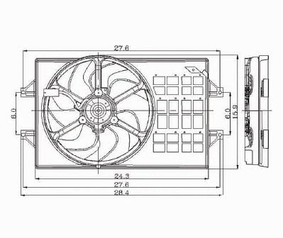 CH3115121 Radiator Fan Assembly CH3115121 Radiator Fan Assembly