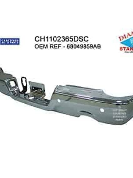 CH1102365DSC Rear Bumper Face Bar