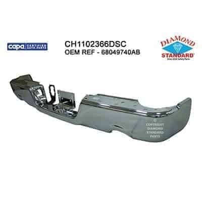 CH1102366DSC Rear Bumper Face Bar