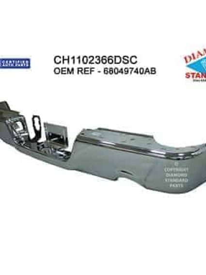 CH1102366DSC Rear Bumper Face Bar