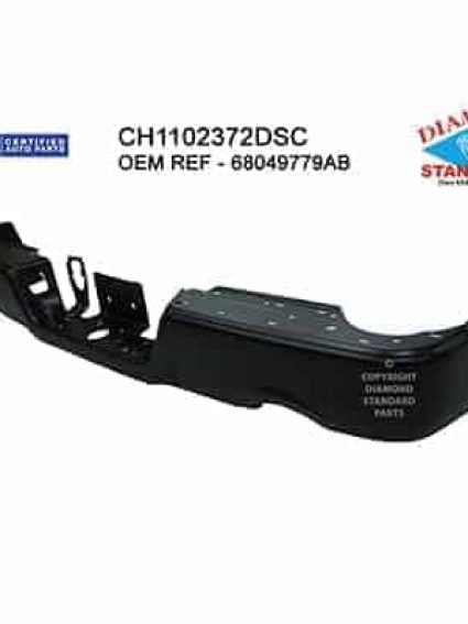 CH1102372DSC Rear Bumper Face Bar