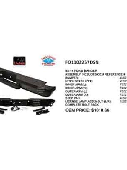 FO1102257DSC Rear Bumper Step Assembly