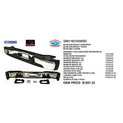 GM1103103DSC Rear Bumper Assembly