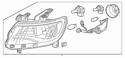 GM2502407C Front Light Headlight Assembly Composite