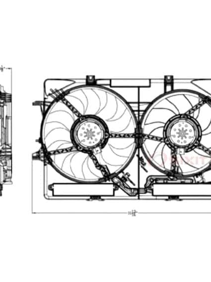 AU3115115 Cooling System Radiator & Condenser Assembly Dual Fan
