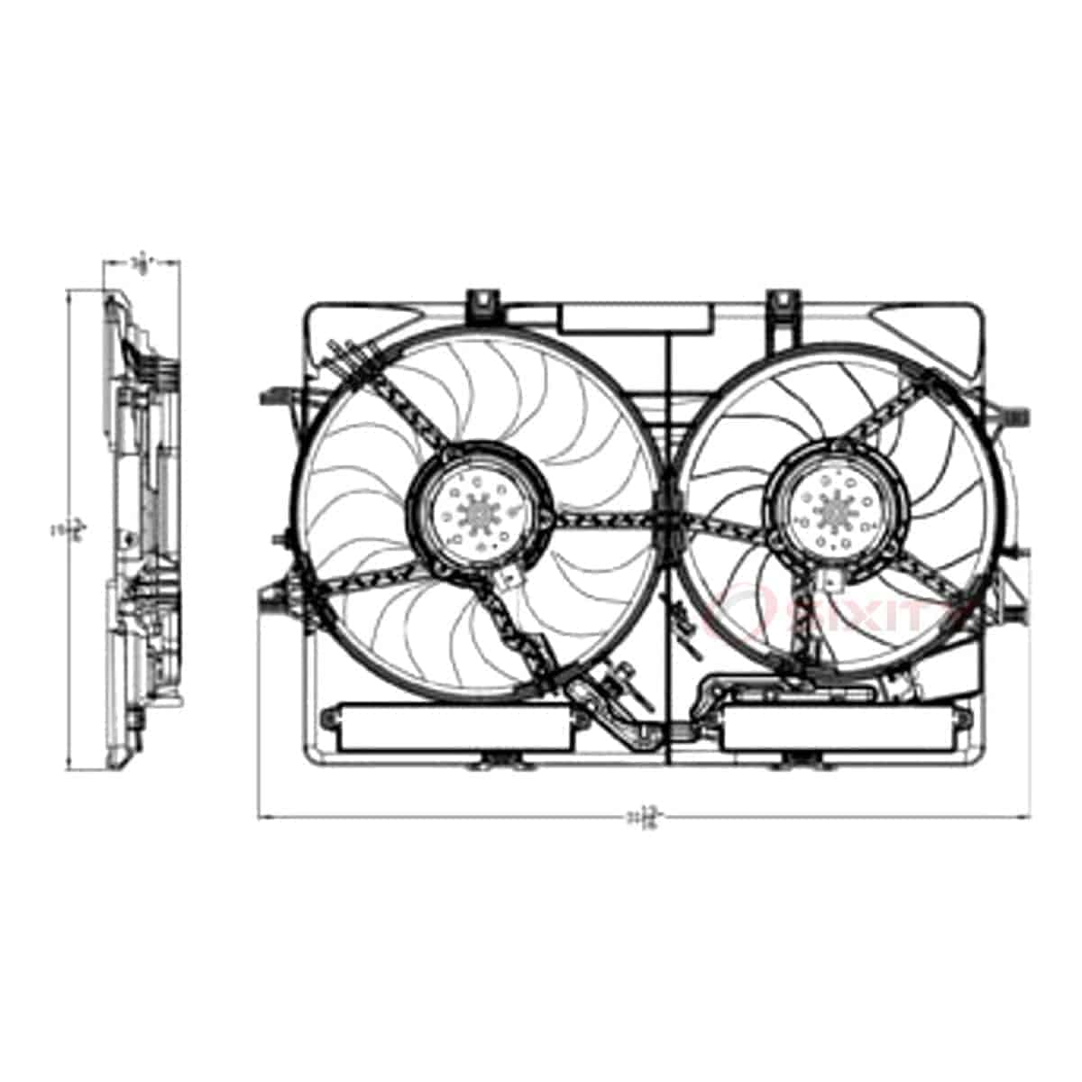AU3115115 Cooling System Radiator & Condenser Assembly Dual Fan AU3115115 Cooling System Radiator & Condenser Assembly Dual Fan