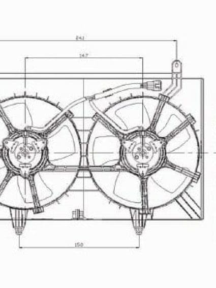 IN3115104 Cooling System Fan Radiator Dual Assembly