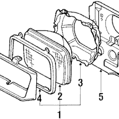TYCV07039HAR Grille Door Headlight