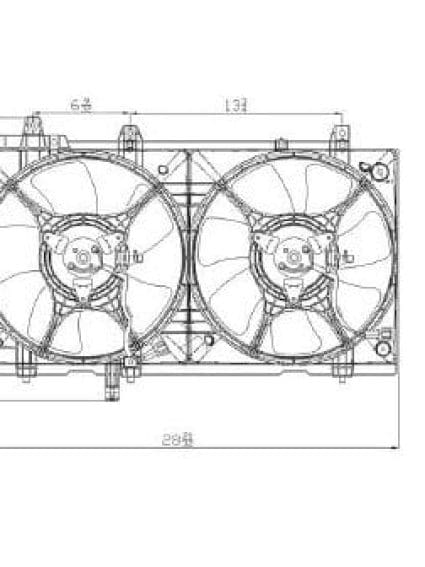 SU3115114 Fan Dual Cooling Assembly