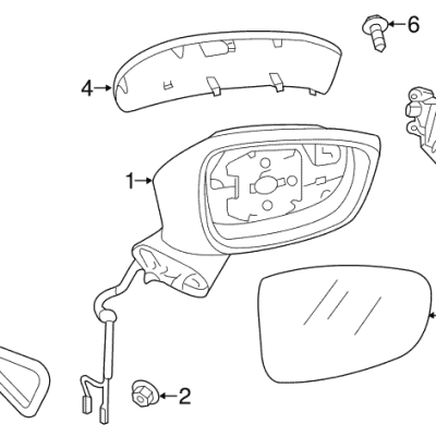 MA1320187 Driver Side Power Non-Heated Mirror MA1320187 Driver Side Power Non-Heated Mirror