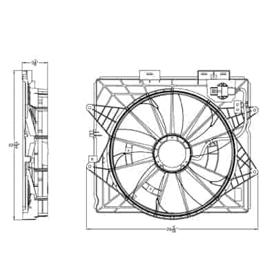 GM3115253 Cooling System Fan Radiator & Condenser Assembly GM3115253 Cooling System Fan Radiator & Condenser Assembly