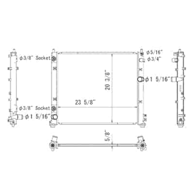 RAD13108 Cooling System Radiator RAD13108 Cooling System Radiator