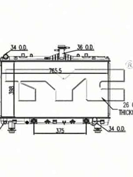 RAD13341 Cooling System Radiator