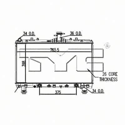 RAD13341 Cooling System Radiator RAD13341 Cooling System Radiator