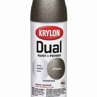 Krylon Paint Dual Superbond DUP48842 Brown Hammered Finish 340g 12oz