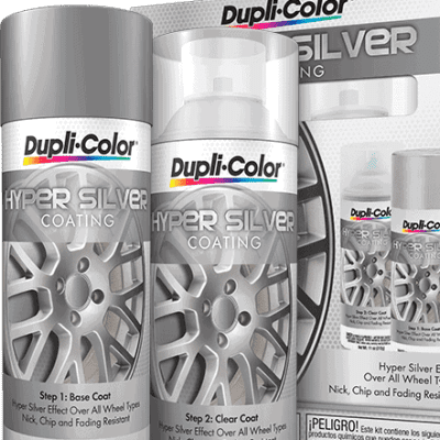 Dupli-Color Paint Hyper Silver Coating DUPCHSK100 Kit 2 Cans