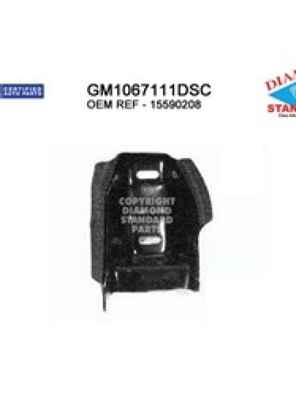 GM1067111DSC Front Bumper Bracket Mounting Passenger Side