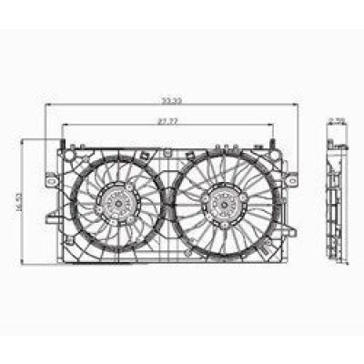 GM3115188 Cooling System Fan Dual Radiator Assembly GM3115188 Cooling System Fan Dual Radiator Assembly