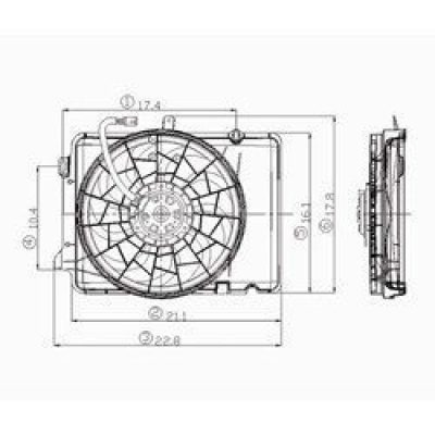 FO3115114 Cooling System Fan Radiator Electric Assembly