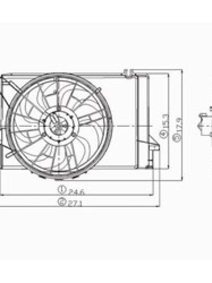FO3115138 Cooling System Fan Radiator Electric Assembly