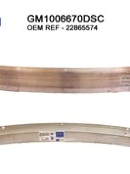 GM1006670DSC Front Bumper Impact Bar